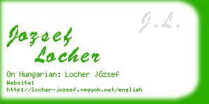 jozsef locher business card