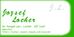 jozsef locher business card